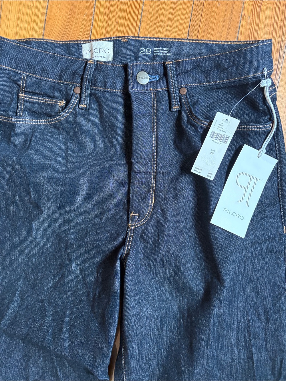Pilcro extra wide leg Jeans in Dark Indigo - Picture 2 of 7